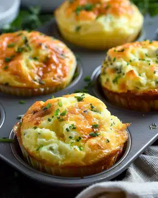 Fluffy Cottage Cheese Egg Muffins – A Protein-Packed Breakfast for Busy Mornings