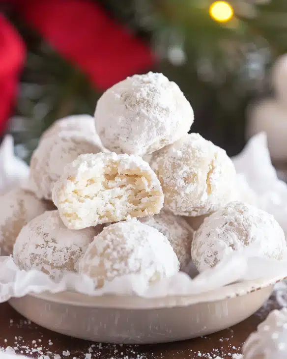 Healthy Snowball Cookies