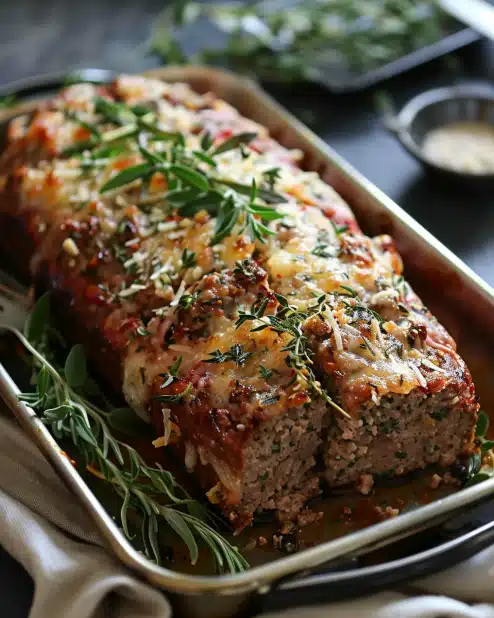Herb-Crusted Parmesan Meatloaf