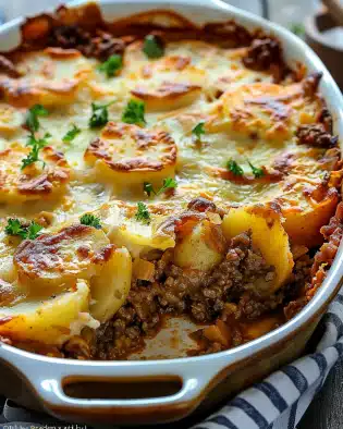 Hobo Casserole with Ground Beef & Potatoes