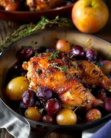 Pan-Roasted Chicken with Grapes