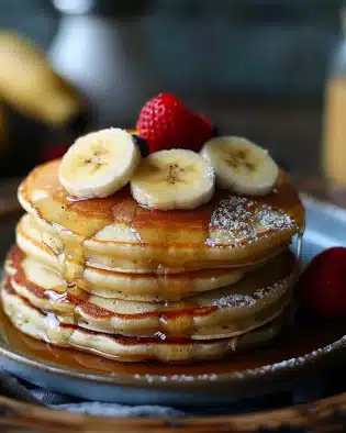 Express Banana Pancakes {No Sugar and No Added Fat}