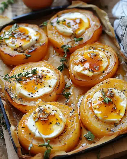 Patates Douces Rôties au Chèvre et au Miel 4 Patates Douces Rôties au Chèvre et au Miel