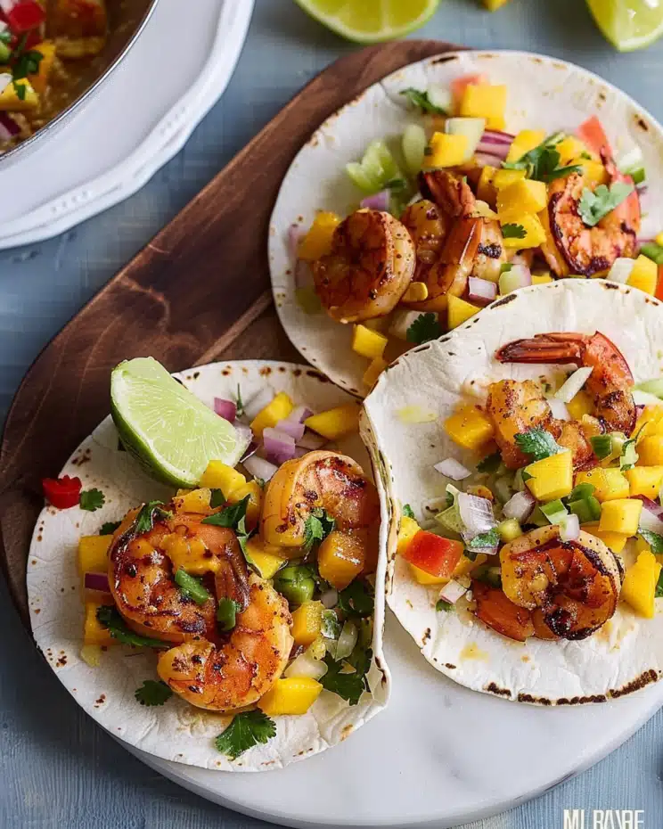 Spicy Shrimp Tacos with Mango Salsa