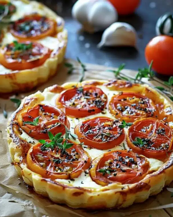 Tartelettes Chorizo, Tomate & Chèvre