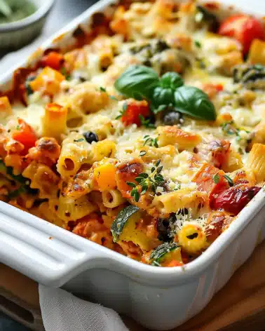 Tasty Mediterranean Vegetable Pasta Bake