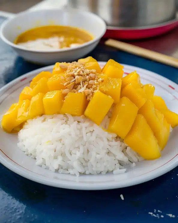 Thai Mango Sticky Rice Recipe Authentic Thai Street Food Style 4 Thai Mango Sticky Rice Recipe Authentic Thai Street Food Style