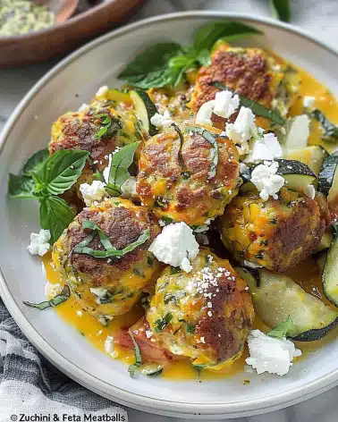 Zucchini & Feta Meatballs