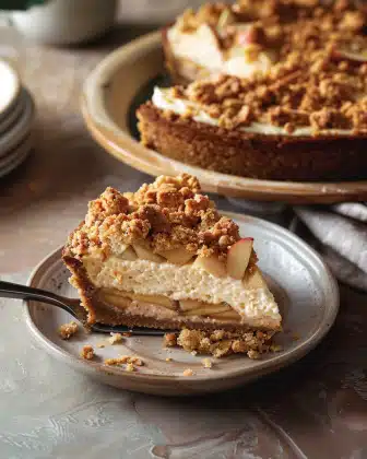Apple Crumble Cheesecake 6 Apple Crumble Cheesecake