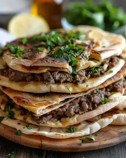 Arayes (Lebanese Meat-Stuffed Pita)