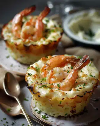 Creamy shrimp and leek casseroles