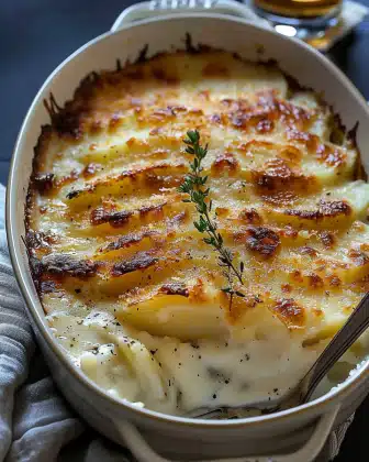 Cheesy Garlic Potatoes Gratin – Easy & Creamy Recipe