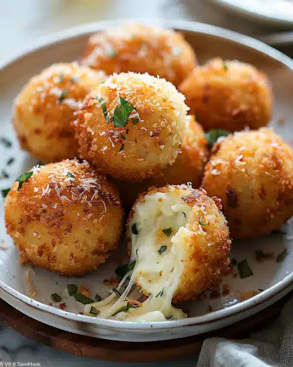 Cheesy Italian Arancini Balls Recipe