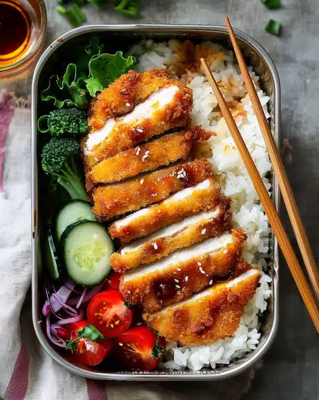 Chicken Katsu Box (Easy Japanese Lunch Idea)