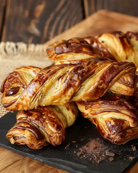 Chocolate Puff Pastry Twists
