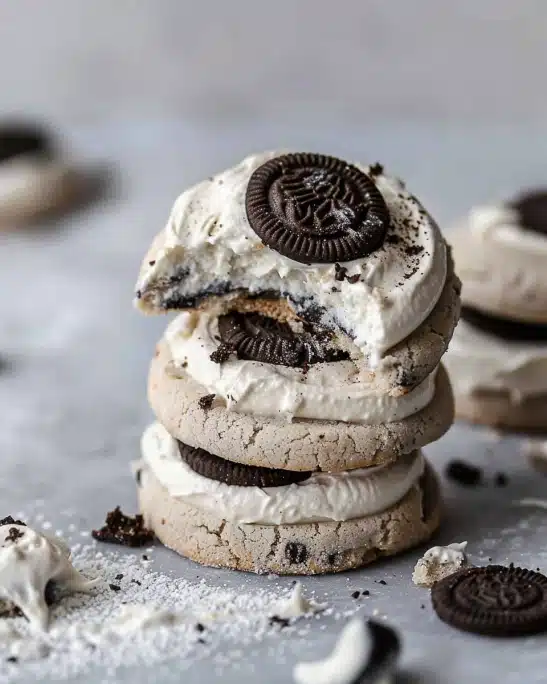 Crumbl Cookies and Cream Milkshake Cookies