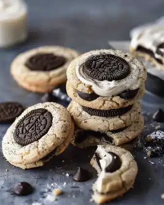 Crumbl Cookies and Cream Milkshake Cookies