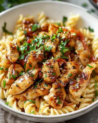 Easy Honey Pepper Chicken Pasta Recipe