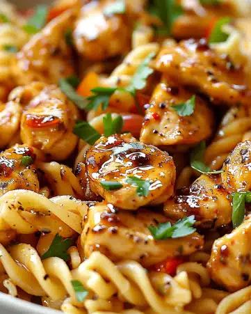 Easy Honey Pepper Chicken Pasta Recipe