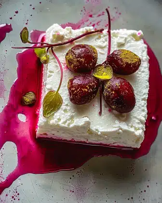 Creamy feta with beet salad