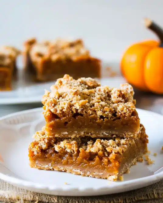 Healthy Vegan Pumpkin Pie Bars