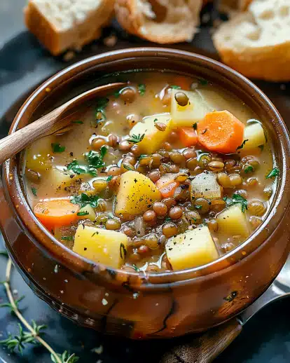 Hearty Lentil and Potato Soup
