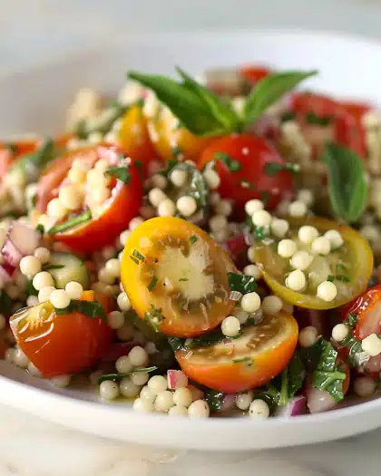 Heirloom Tomato Salad with Pearl Couscous