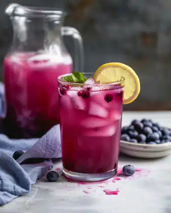 Homemade Blueberry Lemonade made with Frozen Blueberries 6 Homemade Blueberry Lemonade made with Frozen Blueberries