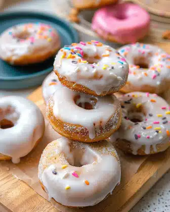 No Bake Vegan Protein Glazed Donuts