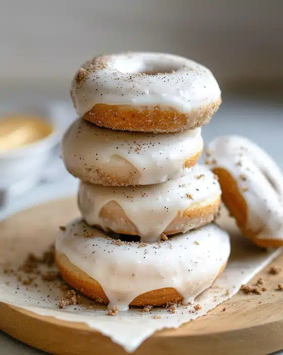 No Bake Vegan Protein Glazed Donuts