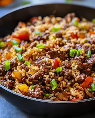 One-Skillet Smoky Honey Chili Beef Rice