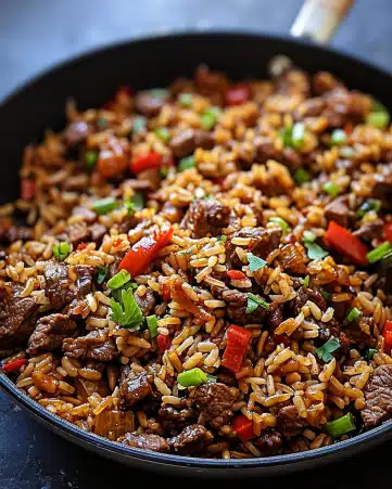 One-Skillet Smoky Honey Chili Beef Rice