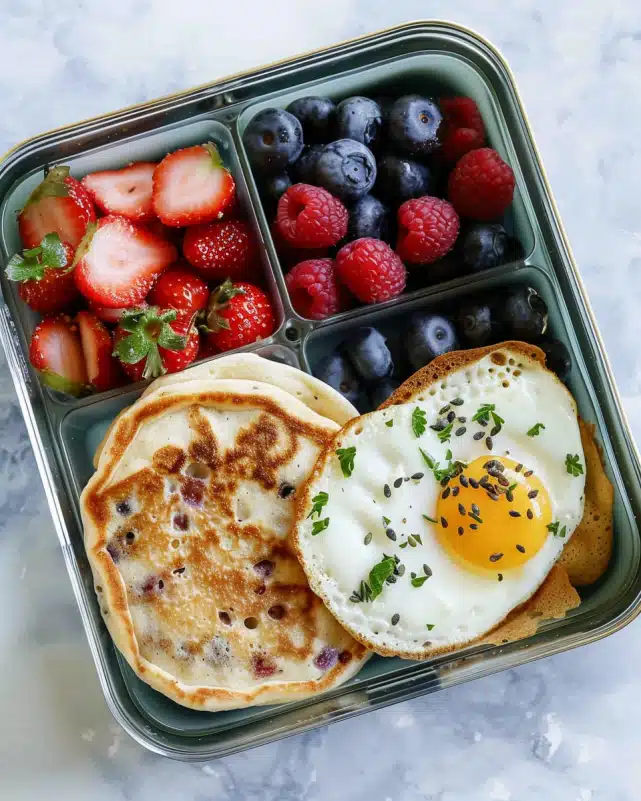 Protein Pancake Breakfast Bento Box
