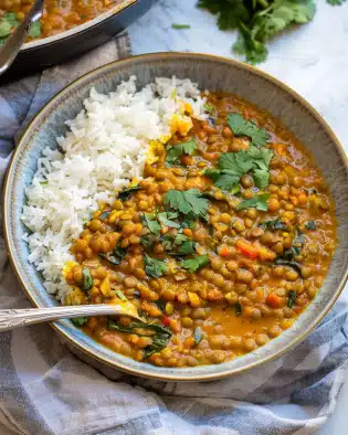 Quick Coconut Lentil Curry