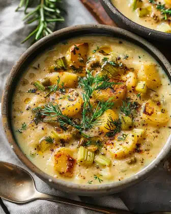 Roasted Celery and Potato Soup 6 Roasted Celery and Potato Soup