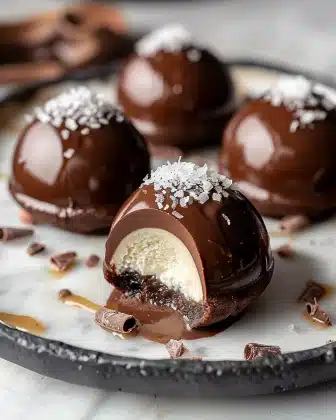 Salted Caramel Chocolate Mousse Domes