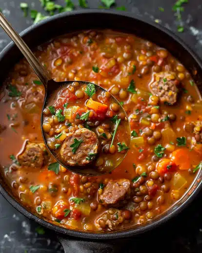 Sausage and Lentil Soup (Slow Cooker) 4 Sausage and Lentil Soup (Slow Cooker)