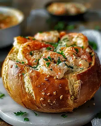 Stuffed Seafood Bread Bowl