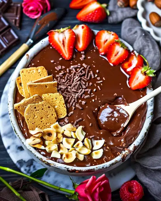 The Easiest Spiked Hazelnut Chocolate Fondue
