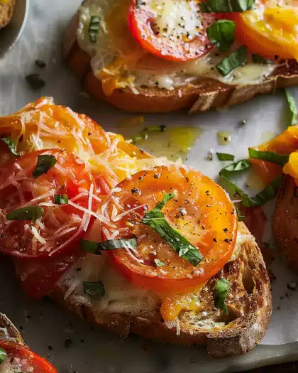 Tomato-Cheddar Cheese Toast
