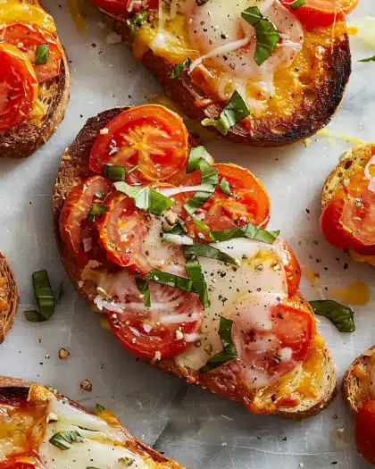 Tomato-Cheddar Cheese Toast