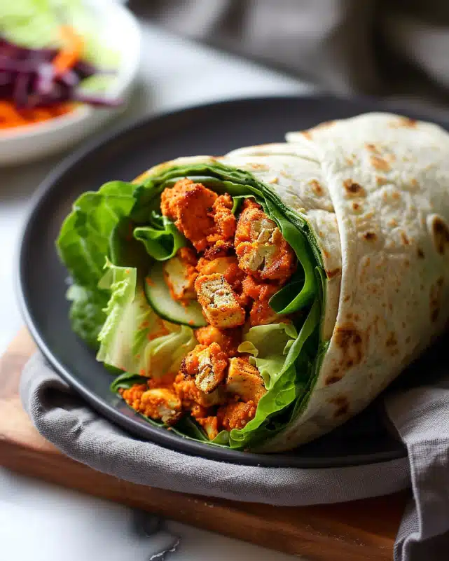 Buffalo Tempeh Wrap