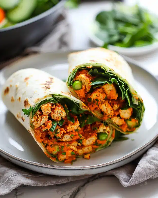 Buffalo Tempeh Wrap