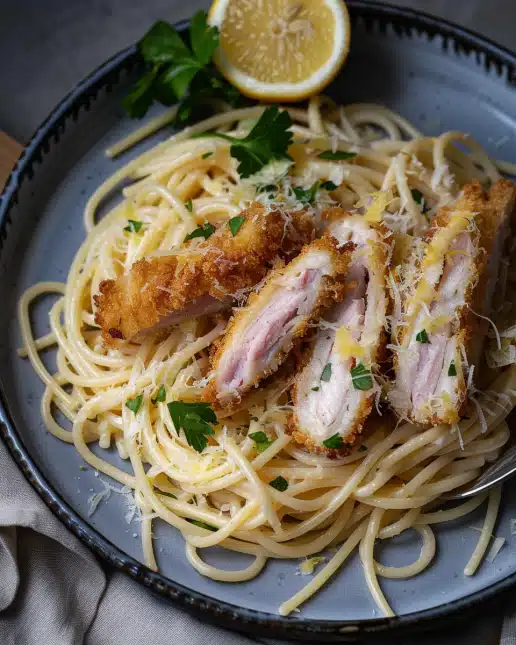 Cordon Bleu & Lemon Sauce Spaghetti