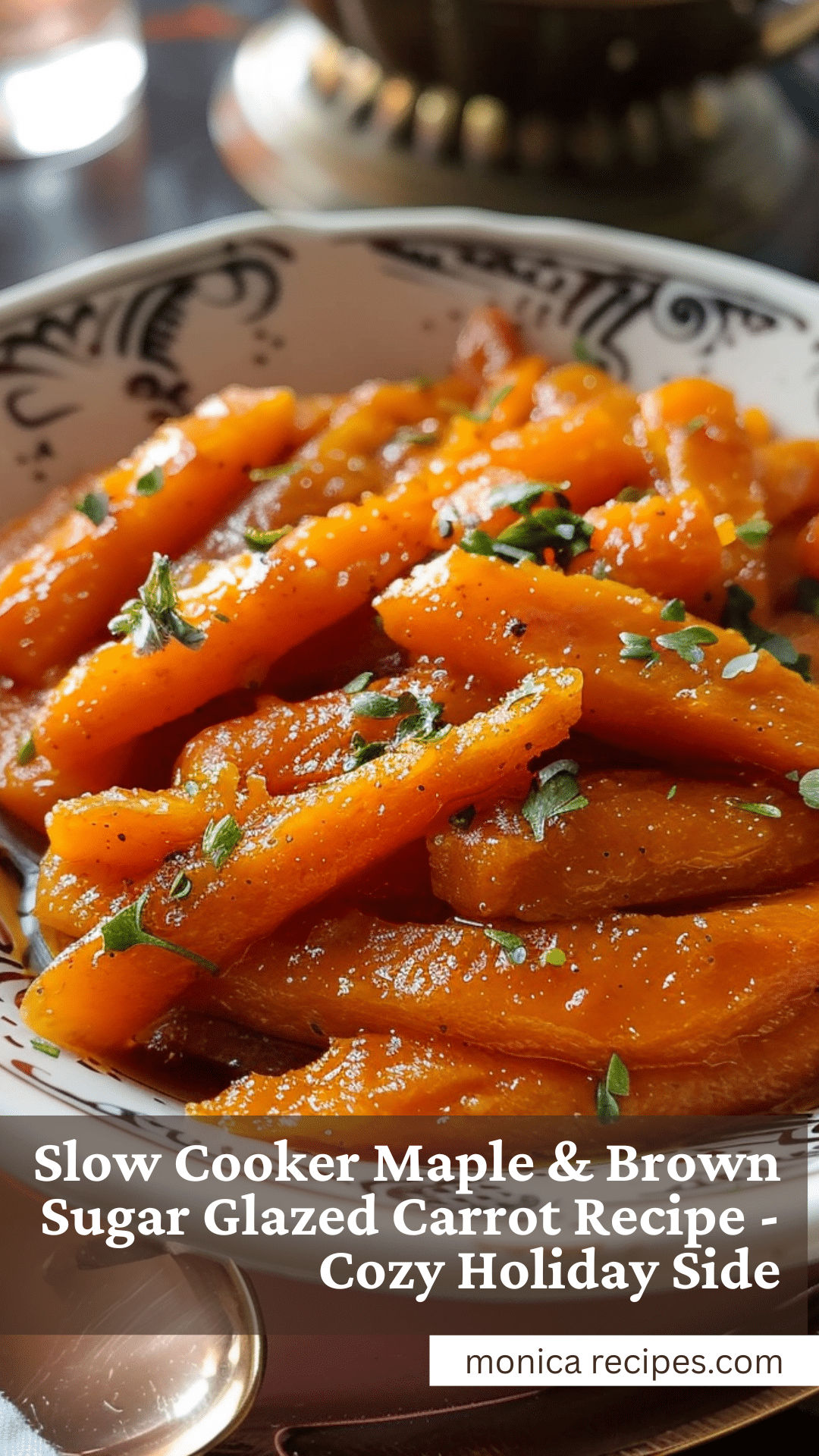 Slow Cooker Maple & Brown Sugar Glazed Carrot Recipe - Cozy Holiday Side