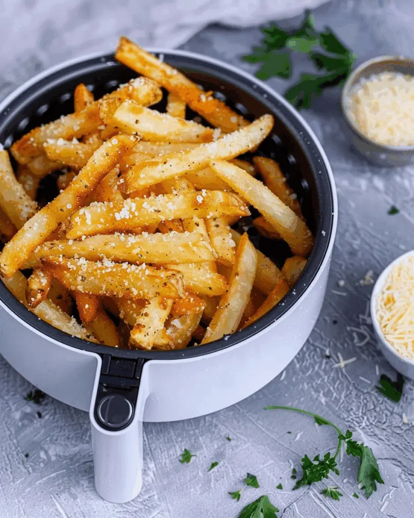 Air Fryer Garlic Parmesan French Fries