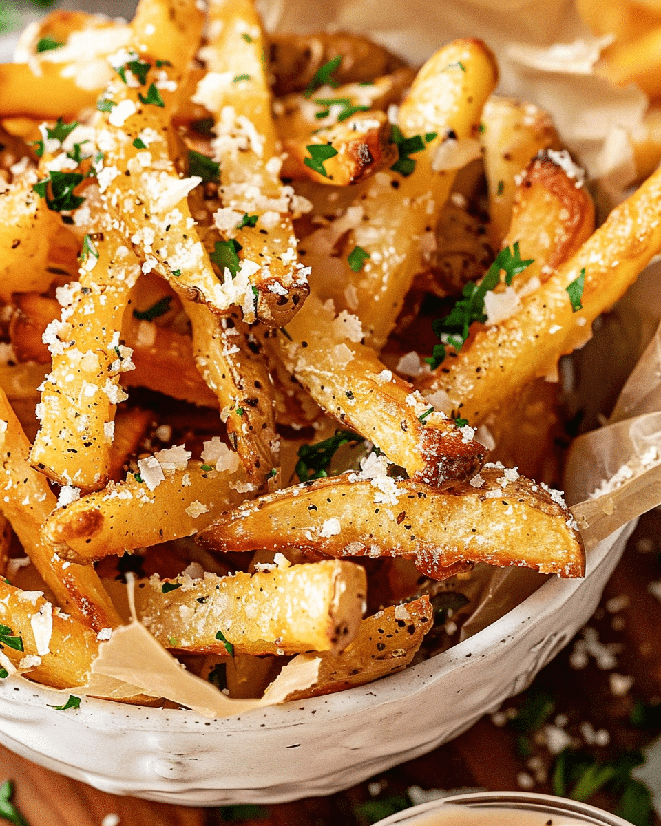 Air Fryer Garlic Parmesan French Fries