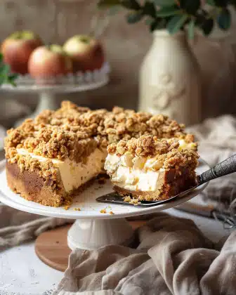 Apple Crumble Cheesecake