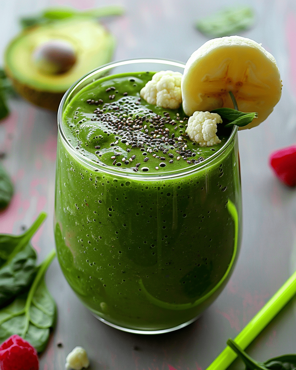 Cauliflower Spinach Green Smoothie