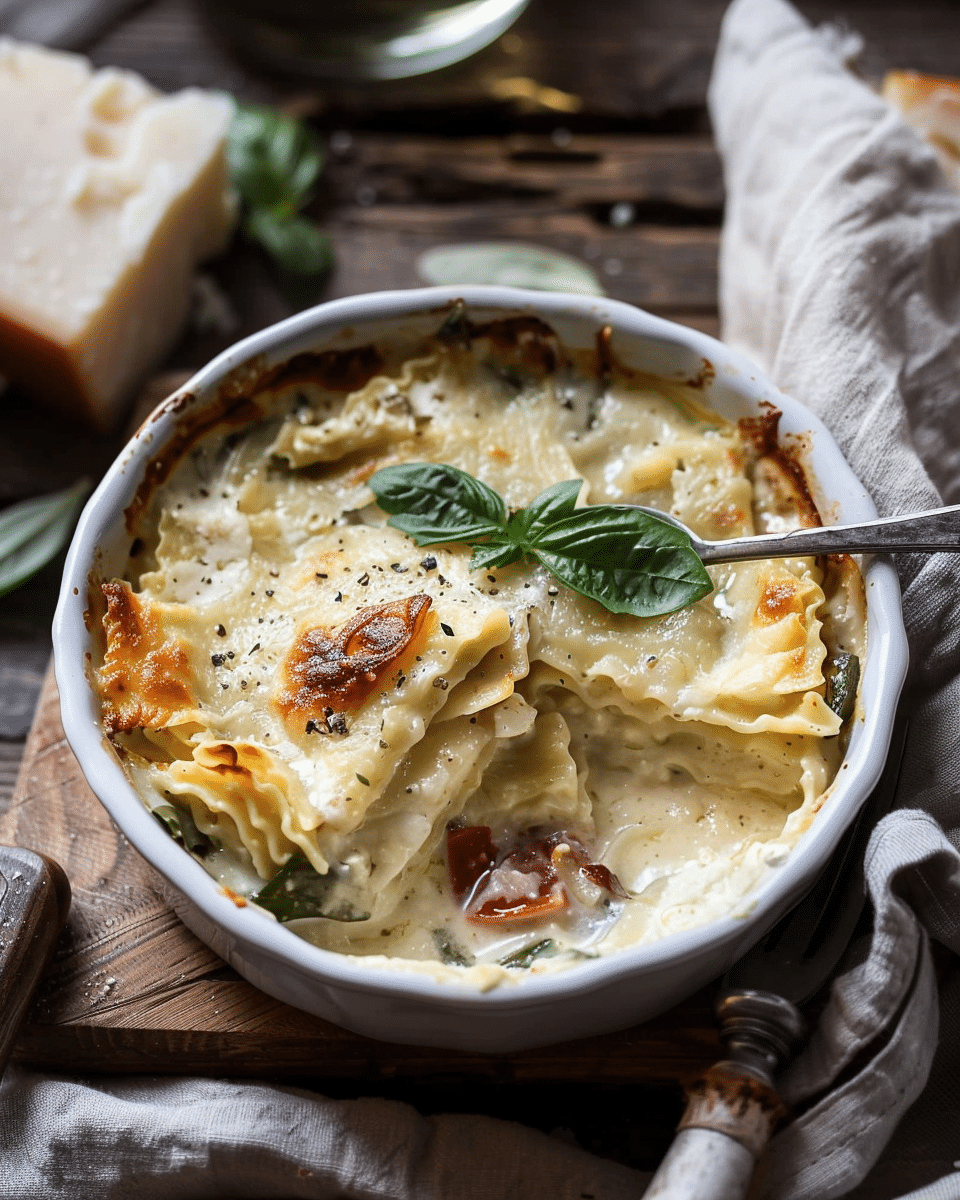 Creamy White Lasagna Soup